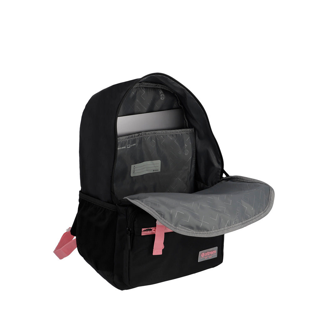 Mochila para Notebook 15" Feminina Cleveland Preta e Rosa