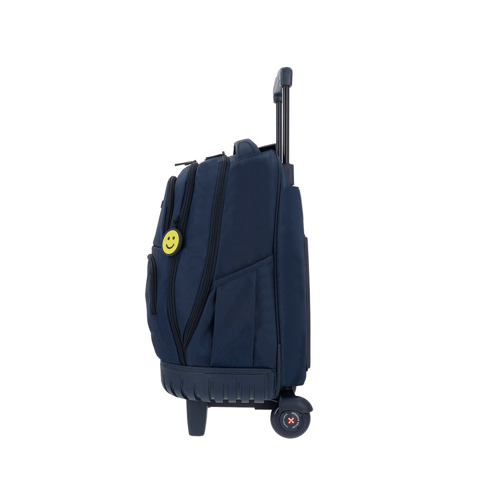 Mochila de Rodinha masculina infantil Cross azul