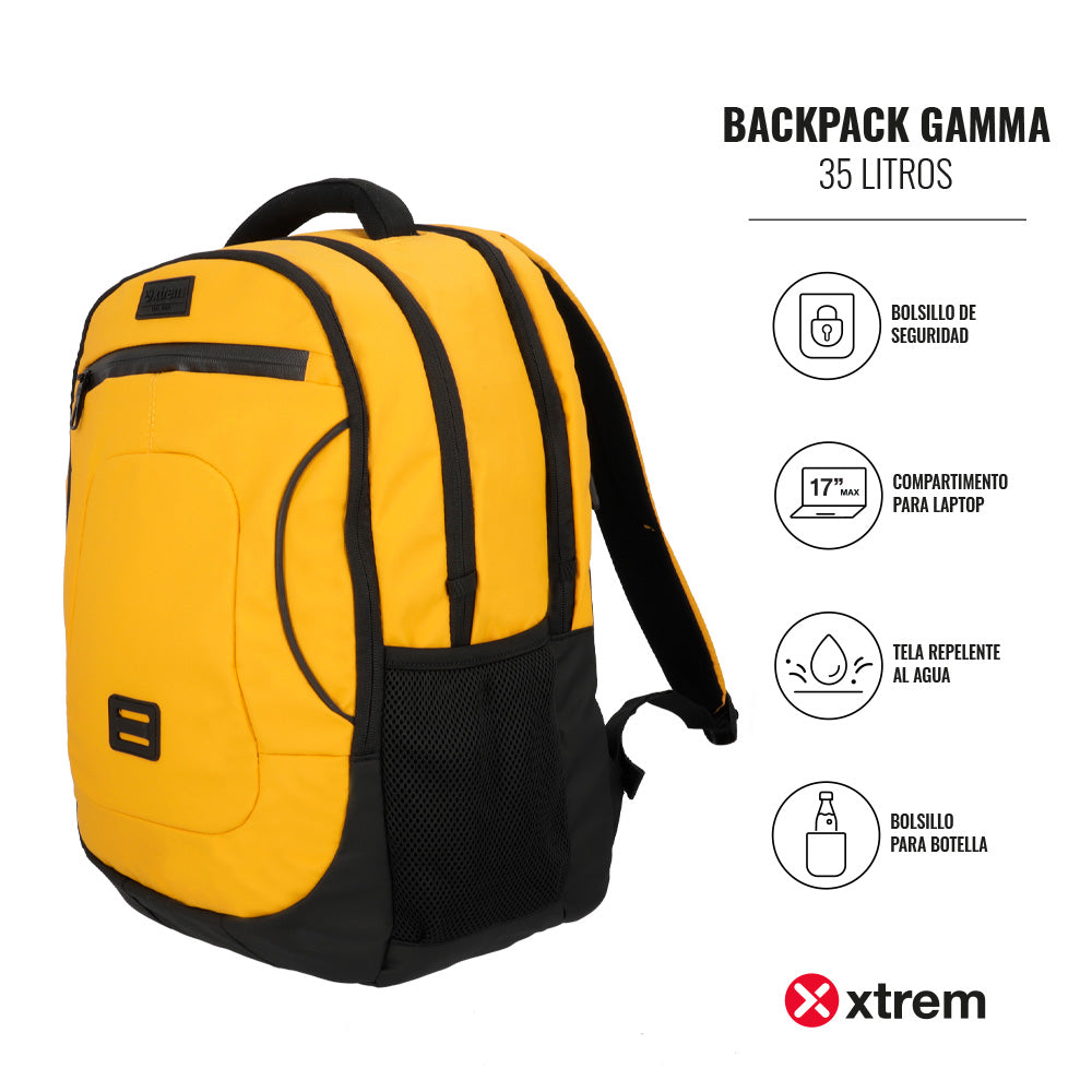 Mochila para notebook 17" masculina Gamma Amarela