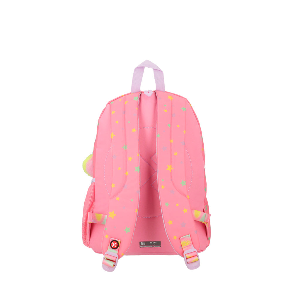 Mochila feminina infantil Logan Unicórnio Rosa