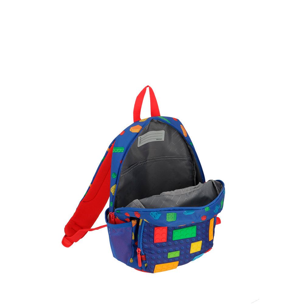 Mochila masculina infantil Power Blocos Azul