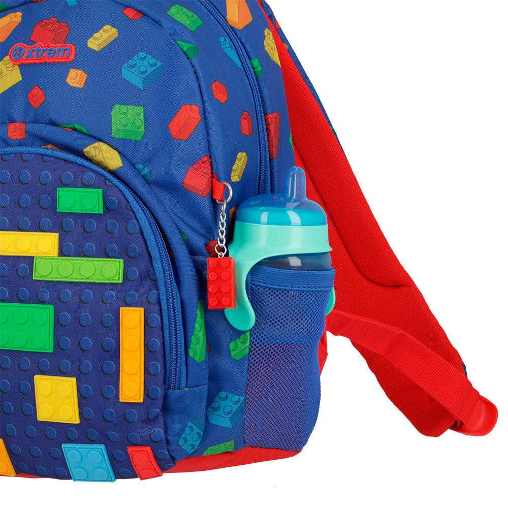 Mochila masculina infantil Power Blocos Azul