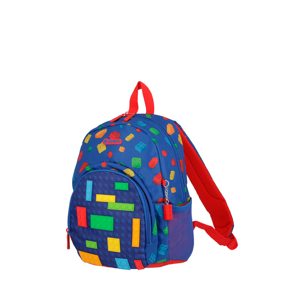 Mochila masculina infantil Power Blocos Azul