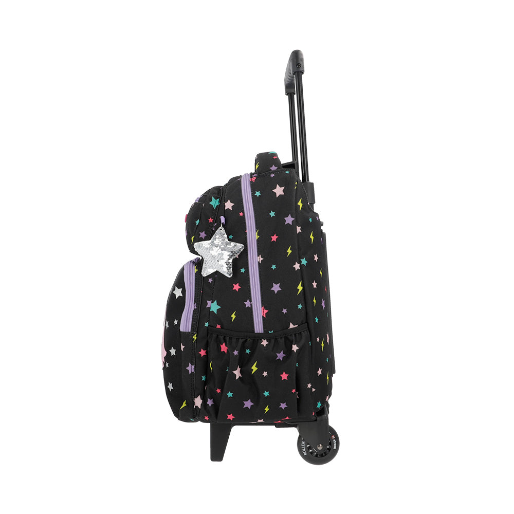 Mochila de Rodinha feminina infantil New Run preta