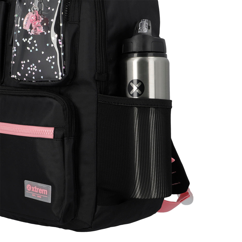 Mochila para Notebook 15" Feminina Cleveland Preta e Rosa