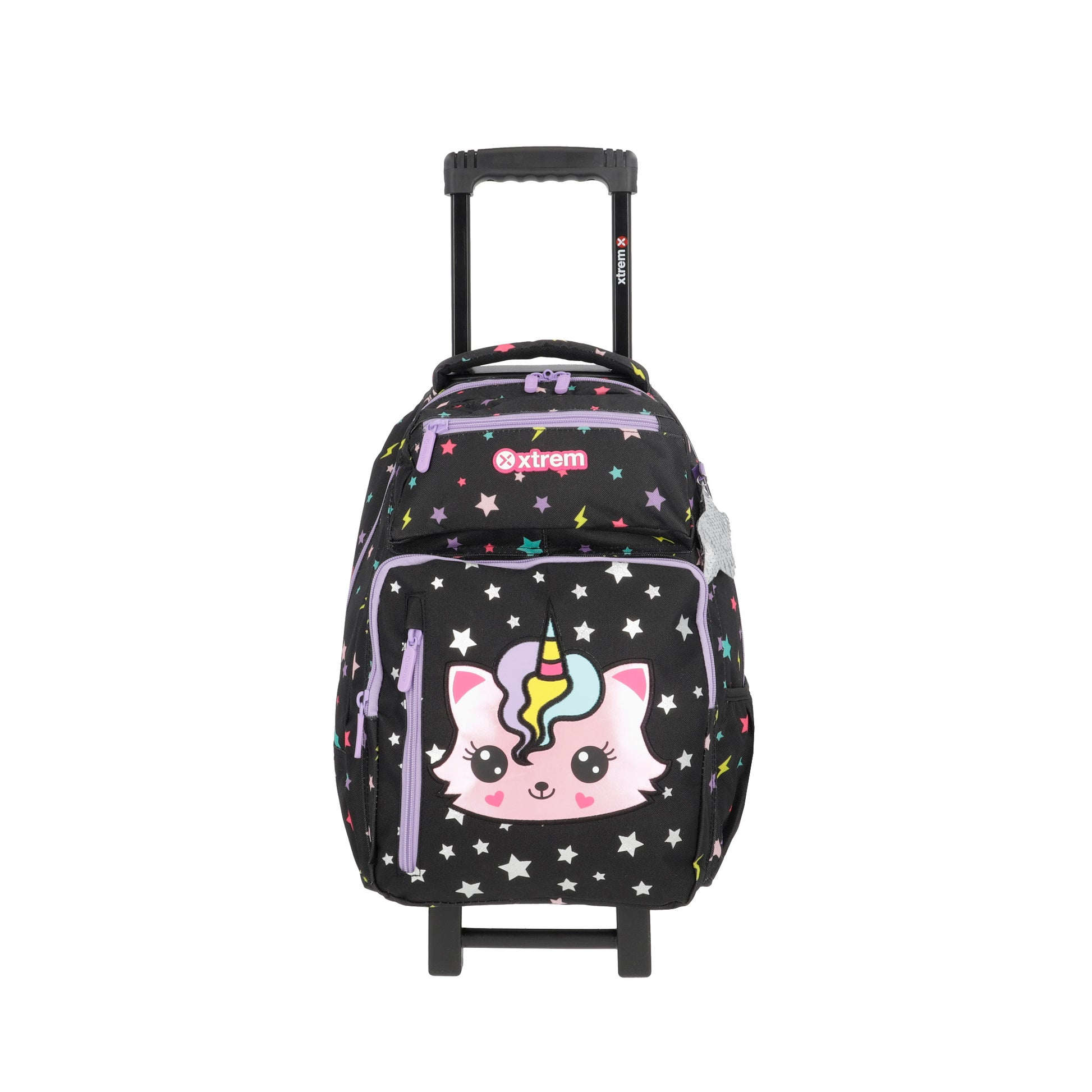 Mochila de Rodinha feminina infantil New Run preta