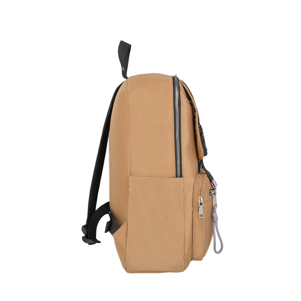 Mochila para notebook feminina Lexie bege 14,1"