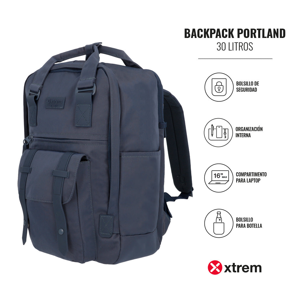 Mochila para notebook 16" feminina Portland Azul