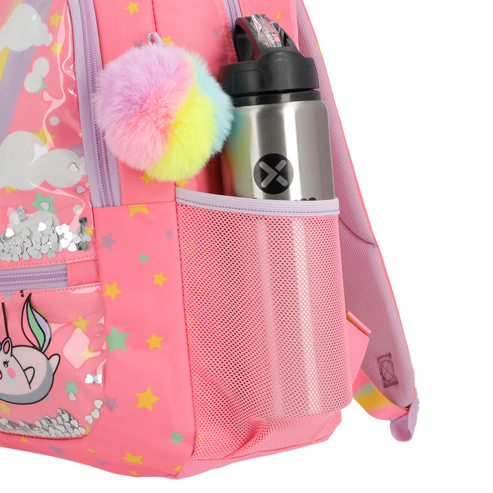 Mochila feminina infantil Logan Unicórnio Rosa