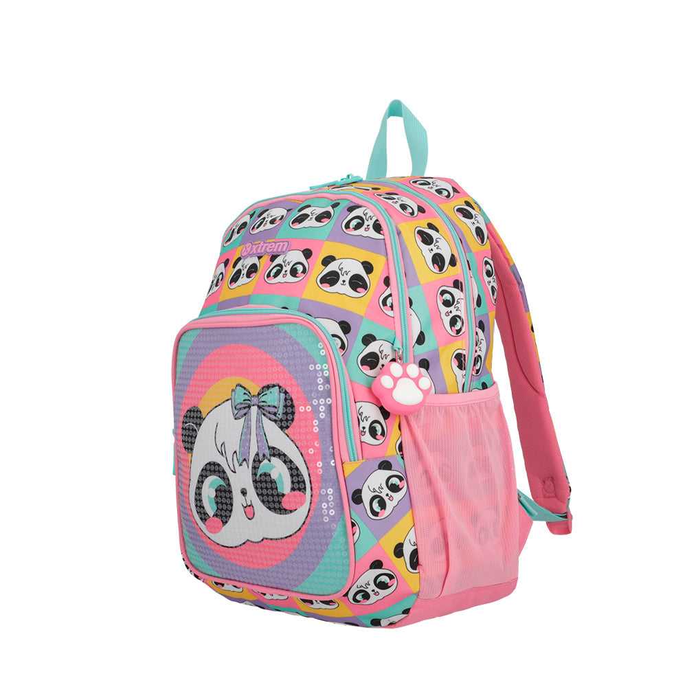 Mochila feminina infantil Hopper Panda Colorida