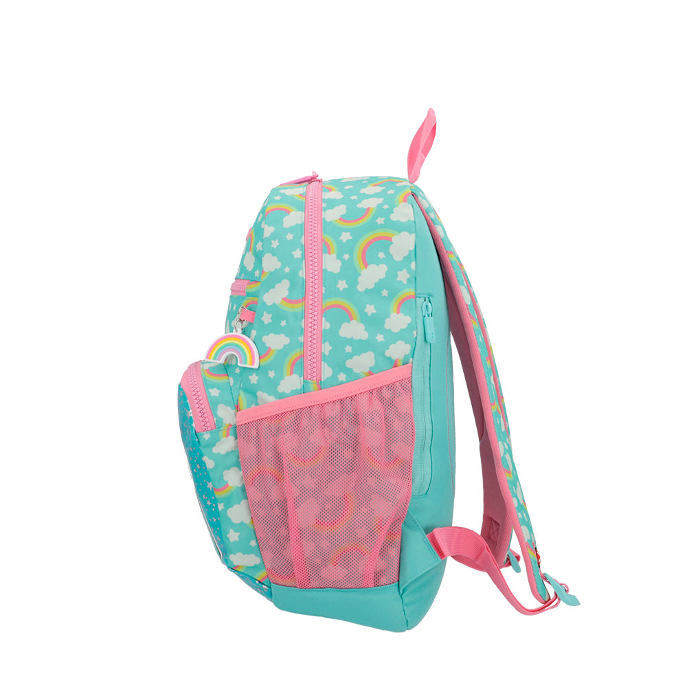 Mochila feminina infantil Bolt Gato Verde Água