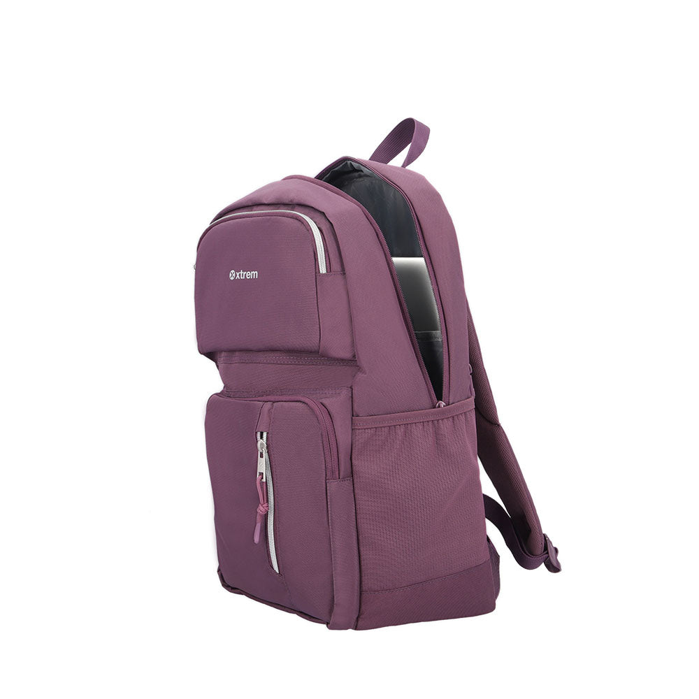 Mochila para laptop mujer New Dakota 15.6'' morada